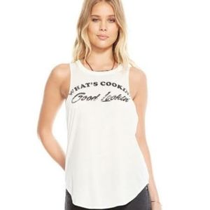 NWOT Chaser What's Cooking Good Lookin' sleeveless tee top